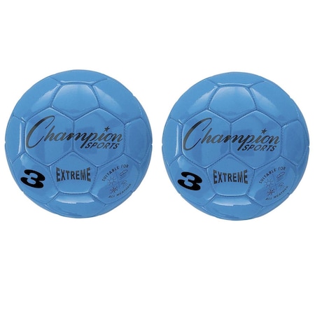 Champion Sports Extreme Soccer Ball, Size 3, Blue, 2PK EX3BL